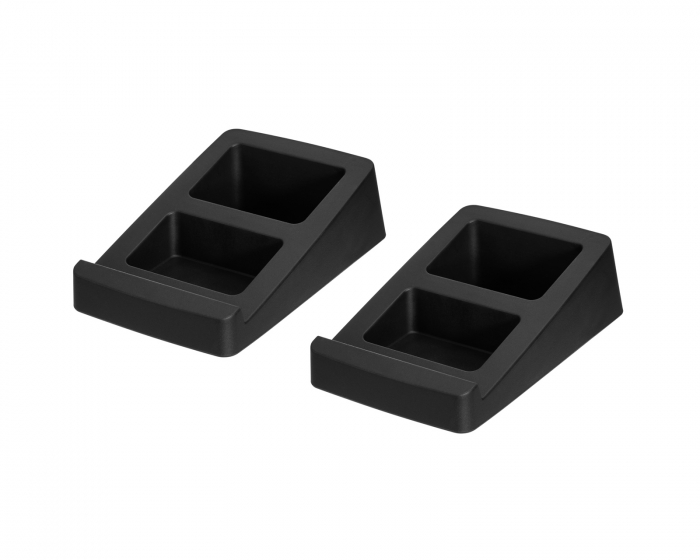 MaxMount Tilted Desktop Speaker Stand Pair - Small - Black