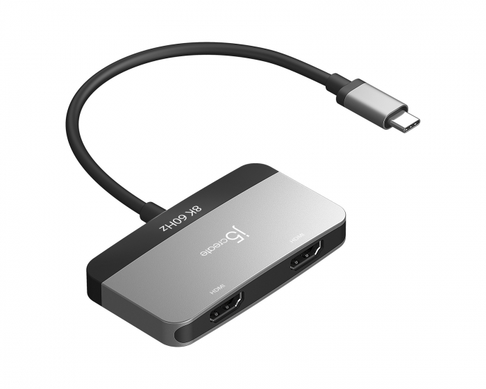 j5create 8K USB-C to Dual HDMI Display Adapter
