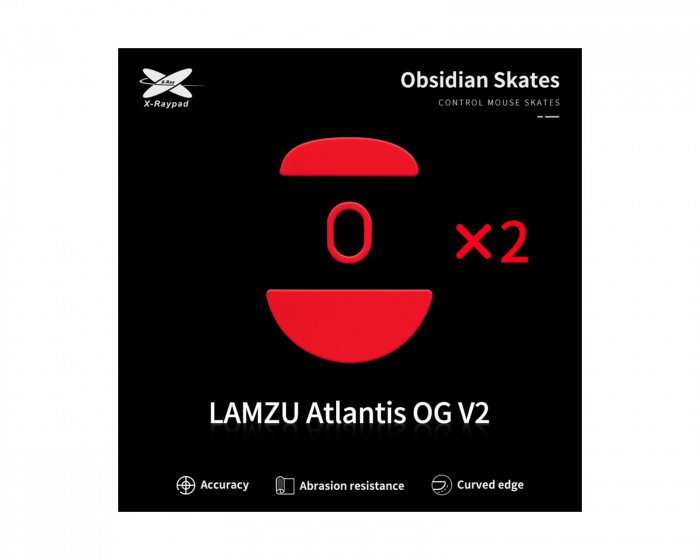 X-raypad Obsidian Mouse Skates for Lamzu Atlantis OG V2