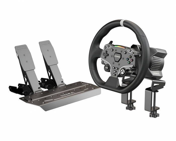 Moza Racing R3 Racing Simulator (R3 Base, ES Wheel, SR-P Lite Two Pedals, table clamp)