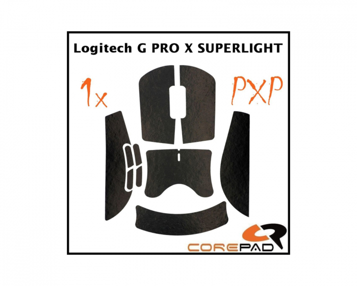 Corepad PXP Grips for Logitech G Pro X Superlight 2 - Black