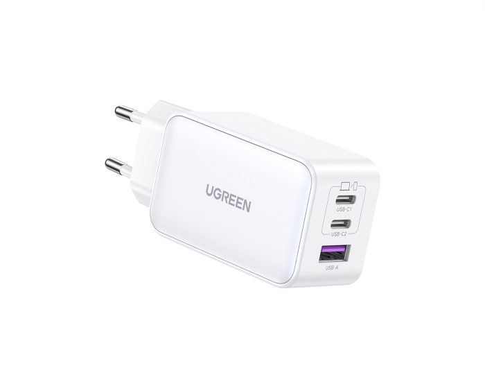 UGREEN Nexode 65W 3-Port PD GaN Fast Wall Charger - White