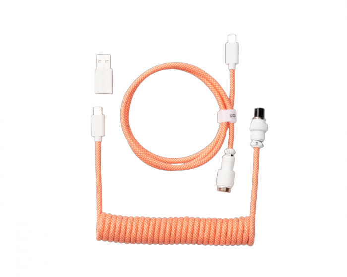 Keychron Custom Coiled Aviator Cable USB-C - Pink/Orange
