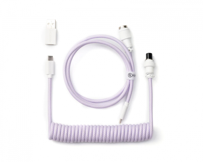 Keychron Custom Coiled Aviator Cable USB-C - Light Purple