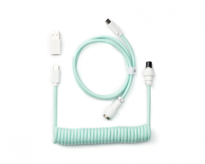 Keychron Custom Coiled Aviator Cable USB-C - Mint