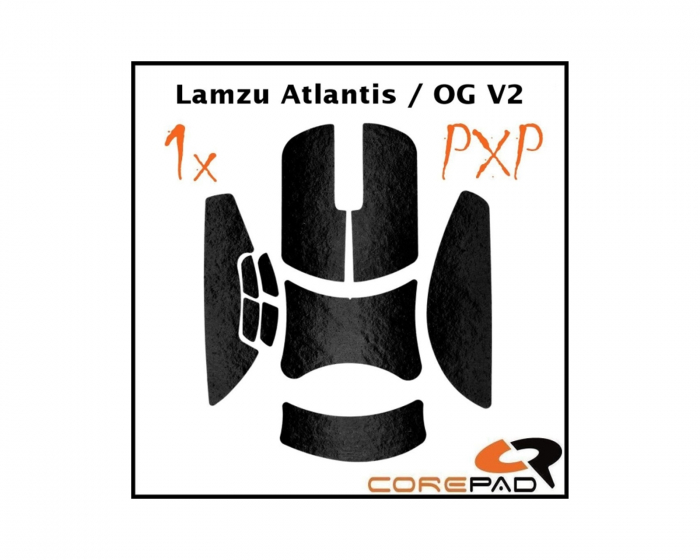 Corepad PXP Grips for Lamzu Atlantis/OG V2 Superlight - Black