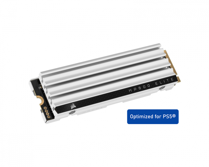 Corsair MP600 Elite PCIe Gen4 x4 NVMe M.2 SSD for PS5 - 1TB - White