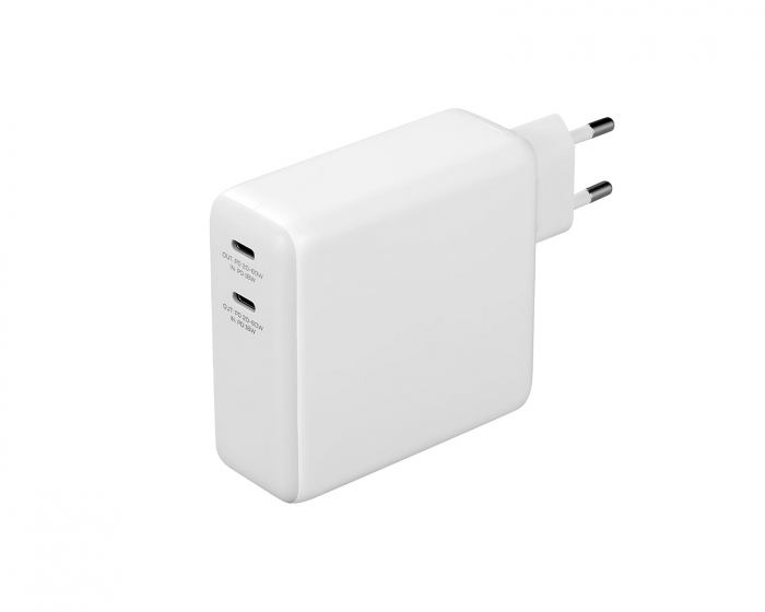 Deltaco USB-C Wall-Charger and Powerbank 9600 mAh - White