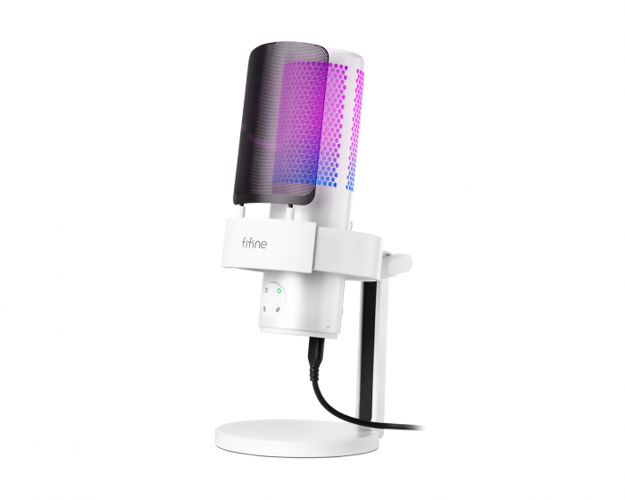 Fifine AMPLIGAME A9 USB Gaming Microphone RGB - White