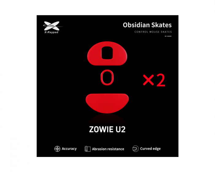 X-raypad Obsidian Mouse Skates for Zowie U2