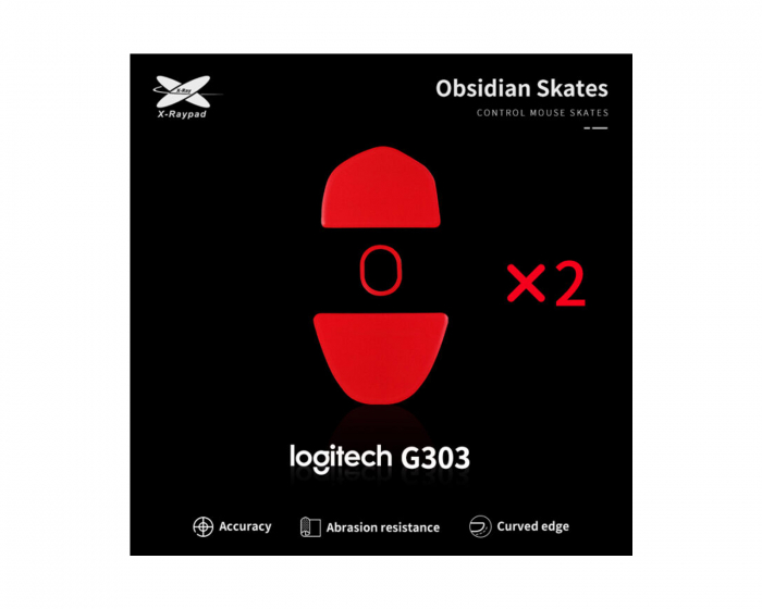 X-raypad Obsidian Mouse Skates for Logitech G303