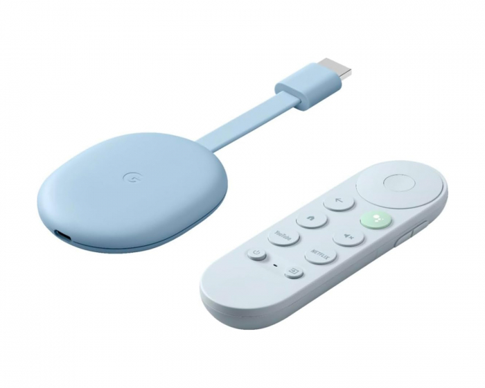 Google Chromecast with Google TV, Media-Player, 4K - Sky Blue