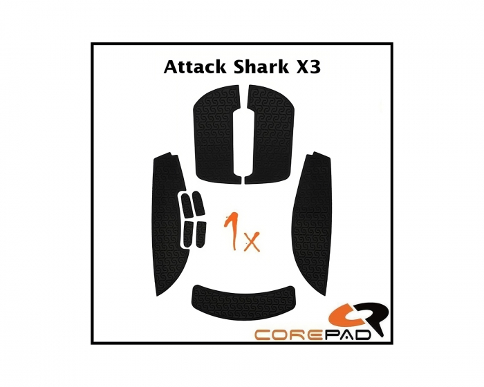 Corepad Soft Grips for Attack Shark X3 - Black