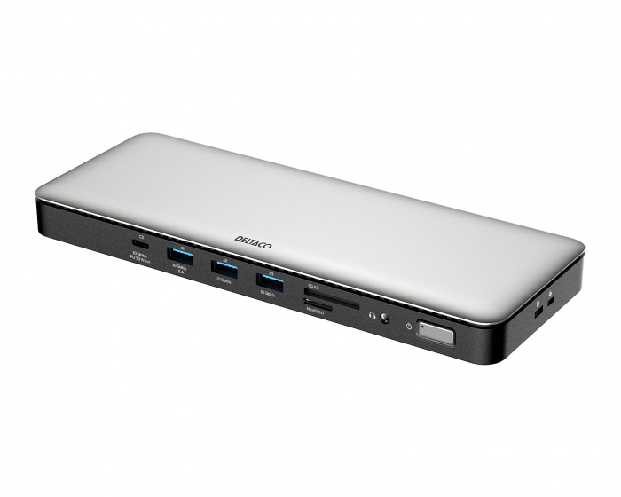 Deltaco USB-C Docking Station with 15 Ports - Grey