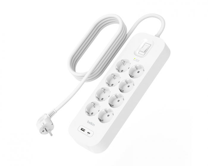 Belkin Surge Protection Power Outlet - 8 ports - USB-C PD