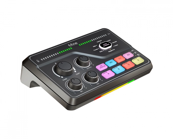 Fifine AmpliGame SC8 Audio Mixer - Black