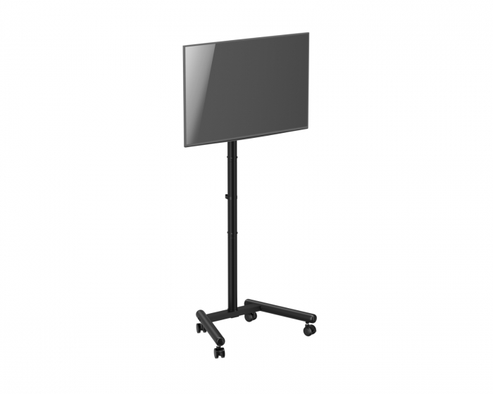 MaxMount Compact TV Stand on Wheels - Screens 13”-50” - Black