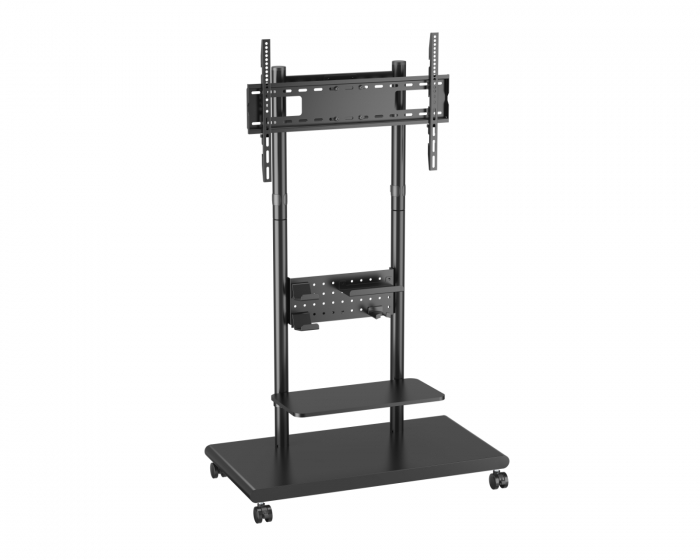 MaxMount TV Stand with Shelfs - Screens 50”-90” - Black
