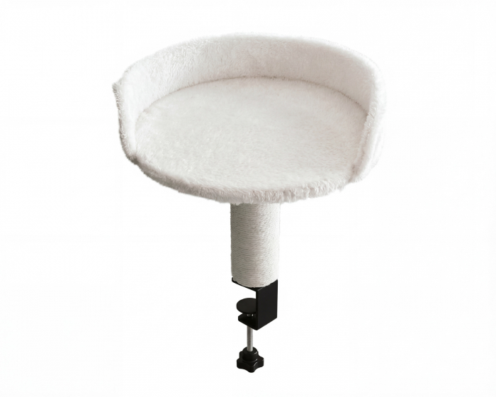 MaxMount Table-Mounted Cat Bed - White