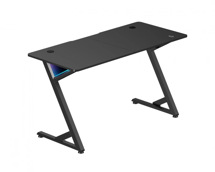 MaxMount InfinityGlow Gaming Desk (1360x600) - Black