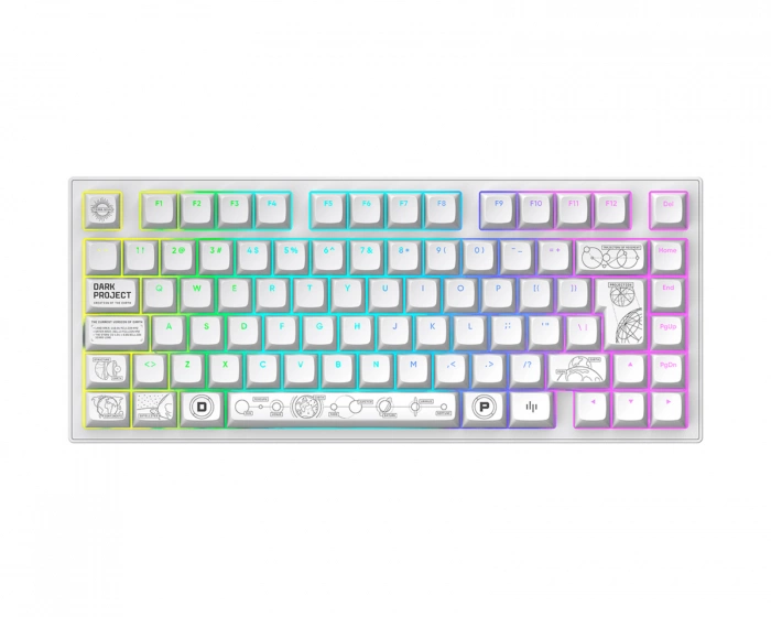Dark Project ALU81 Gaming Keyboard RGB - Nova [g3ms Moonstone] - White
