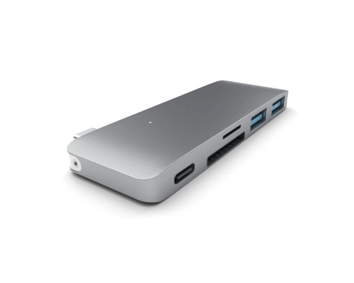 Satechi 3-in-1 USB-C Pass Through USB Hub  - Space Grey