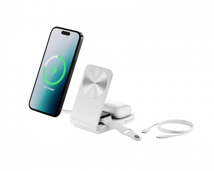 Alogic YOGA 3-in-1 Wireless Charging Stand - White