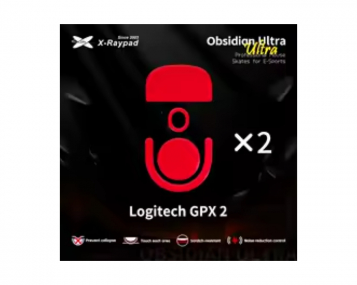 X-raypad Obsidian Ultra Skates for Logitech G Pro X 2 DEX