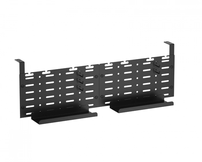 MaxMount Clamp-On Vertical Under Desk Cable Tray - Black