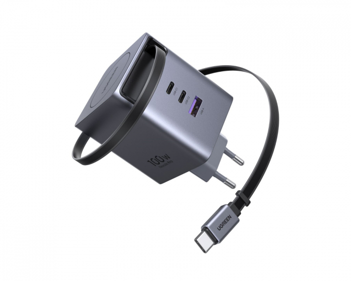 UGREEN 100W GaN Fast Charger with Retractable Cable