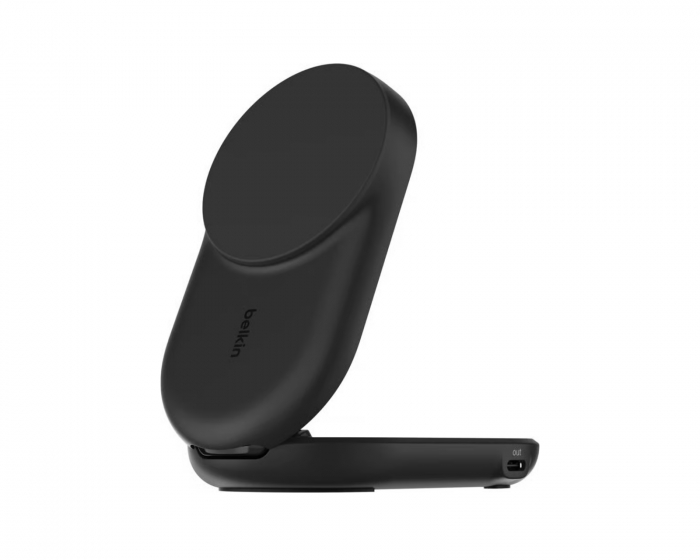 Belkin UltraCharge 25w Qi2 2in1 Magnetic Charger plus USB-C, EU, Black, Round