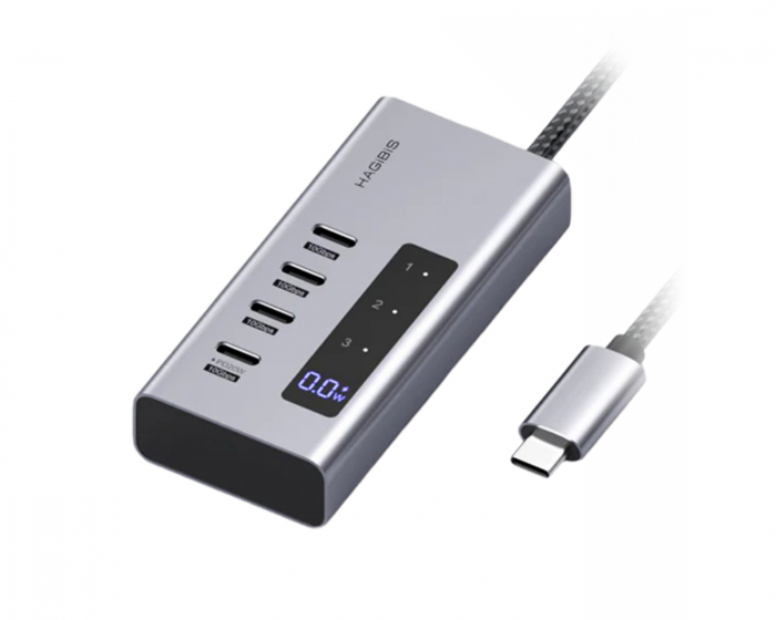 Hagibis USB-C Hub with Charging Station and LED Display