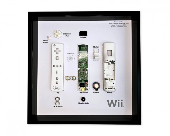 GRC Retro Art Nintendo Wii Remote Controller Display - Grey