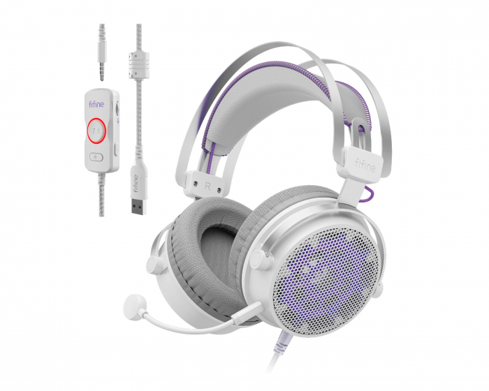 Fifine H18VW Gaming Headset - White