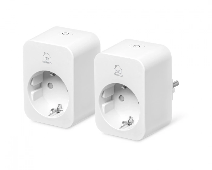 Deltaco Smart Home 2-pack Smart Plug Wifi + Energy Monitoring