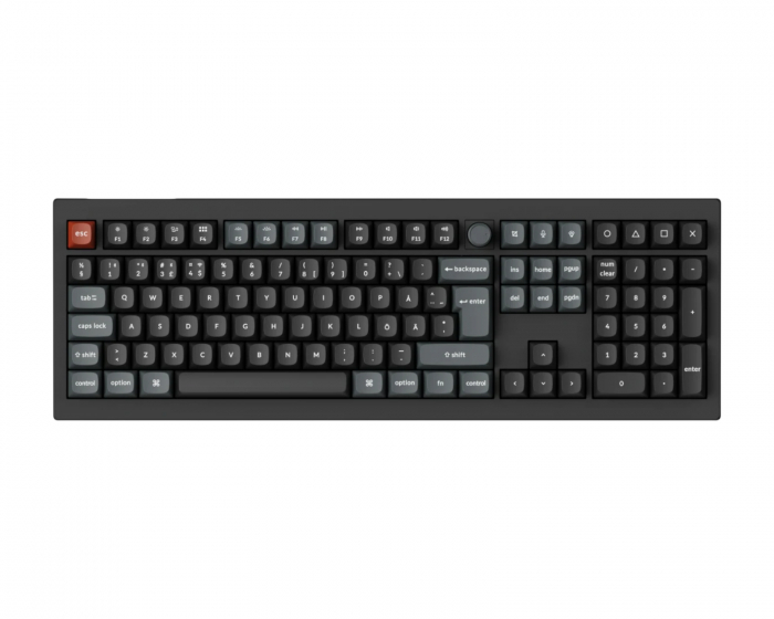 Keychron V6 Ultra 8K Hotswap Knob Wireless ISO Keyboard - Black [Silk POM Banana]