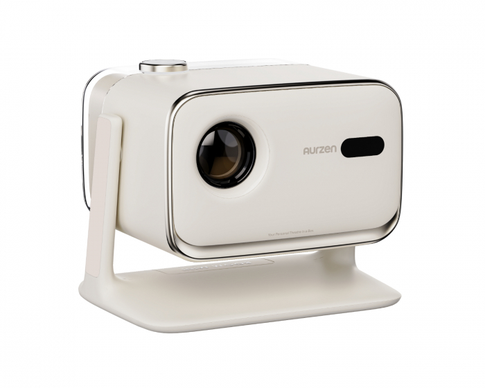 Aurzen BOOM Mini Google TV Smart Projector - White