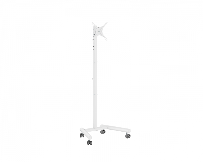 MaxMount Compact TV Stand with Wheels 13”-50” - White