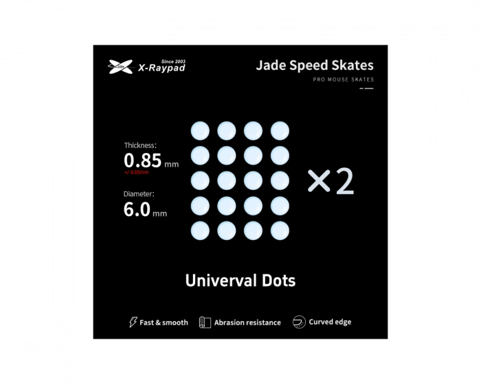 X-raypad Jade Mouse Skates - Universal Dots D6.0mm