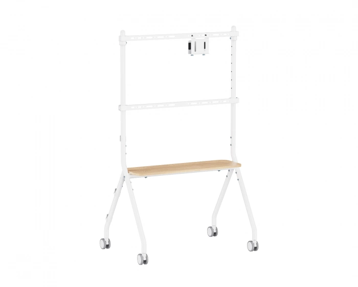 MaxMount Easel Studio Mobile TV Stand with Wheels – White