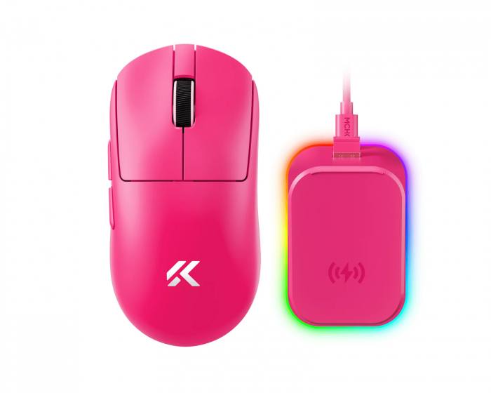 MCHOSE A7 V2 Ultra Plus Wireless Mouse - Rose Red