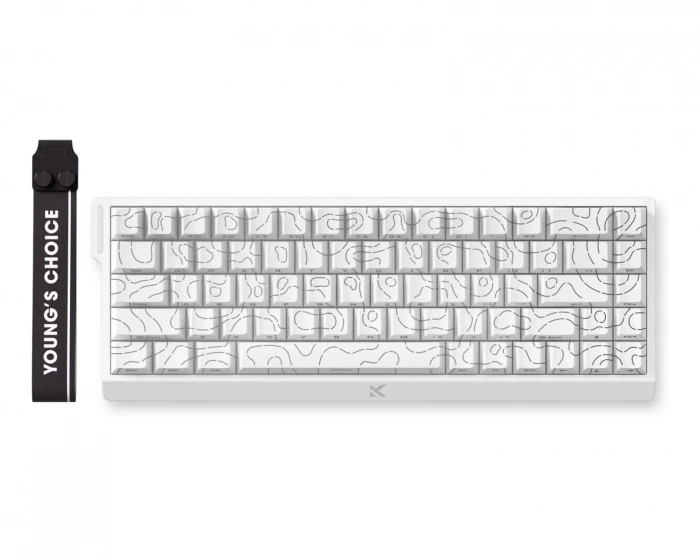 MCHOSE Ace68 E-sport Magnetic Switch Keyboard - White Topographic