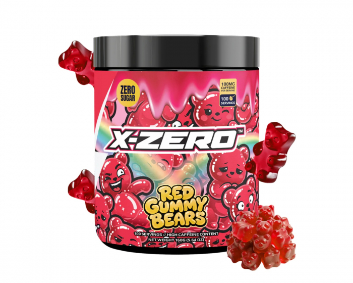 X-Gamer X-Zero Red Gummy Bears - 100 Servings
