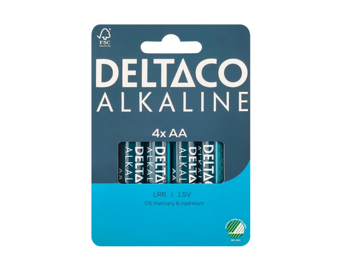 Deltaco AAA Alkaline Battery 4-pack