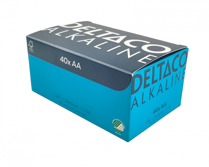 Deltaco AA alkaline 40-pack