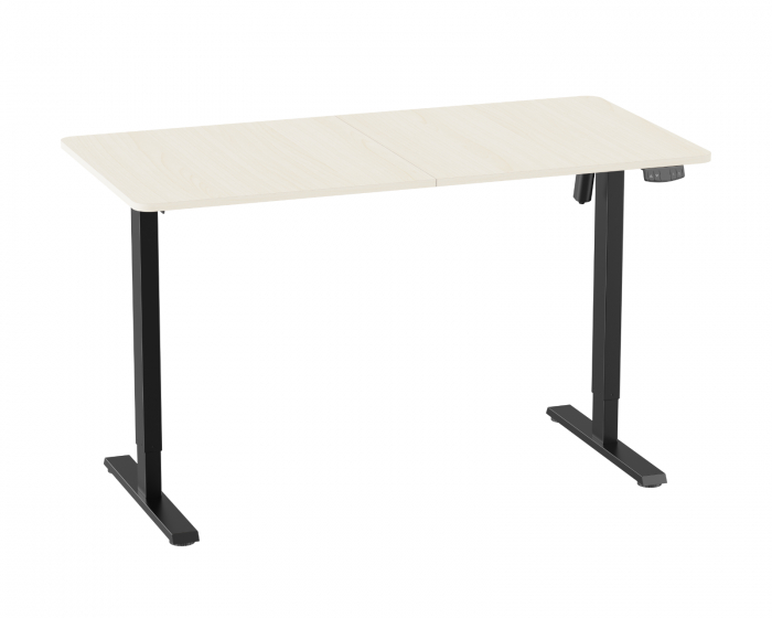 MaxMount Height Adjustable Standing Desk (1400X700) - Black /Oak table top