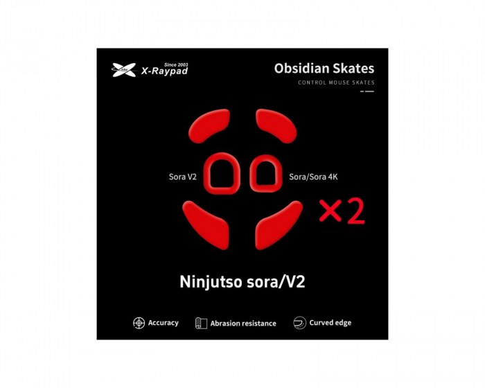 X-raypad Obsidian Mouse Skates for Ninjutso Sora / 4K / Sora V2