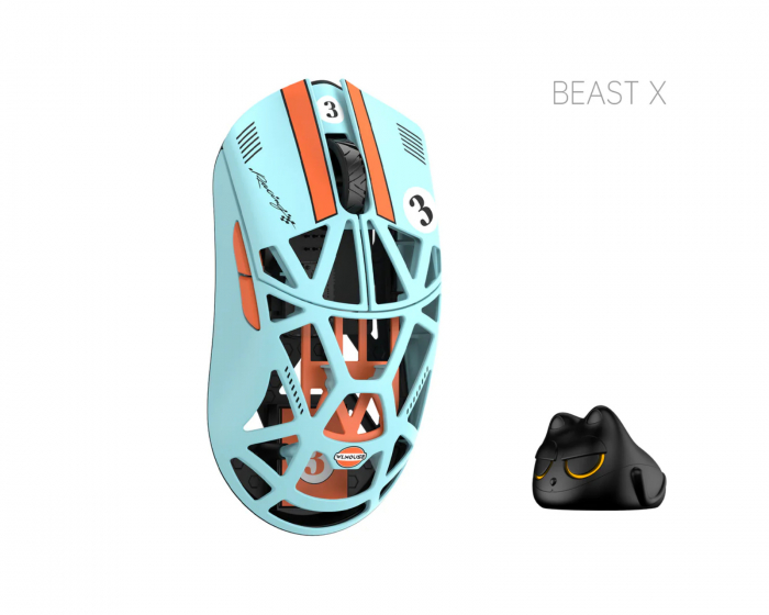 WLMouse Beast X Pro - Blue/Orange [Omron Opticals] - Solid Side