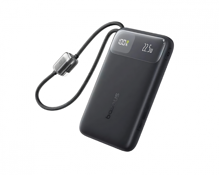 Baseus EnerFill FC11 Digital Display Power Bank with Dual Cable 22.5W 10000mAh - Cosmic Black