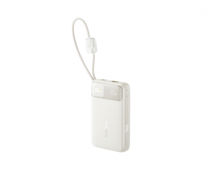 Baseus EnerFill FC11 Digital Display Power Bank with Dual Cable 22.5W 20000mAh - Beige